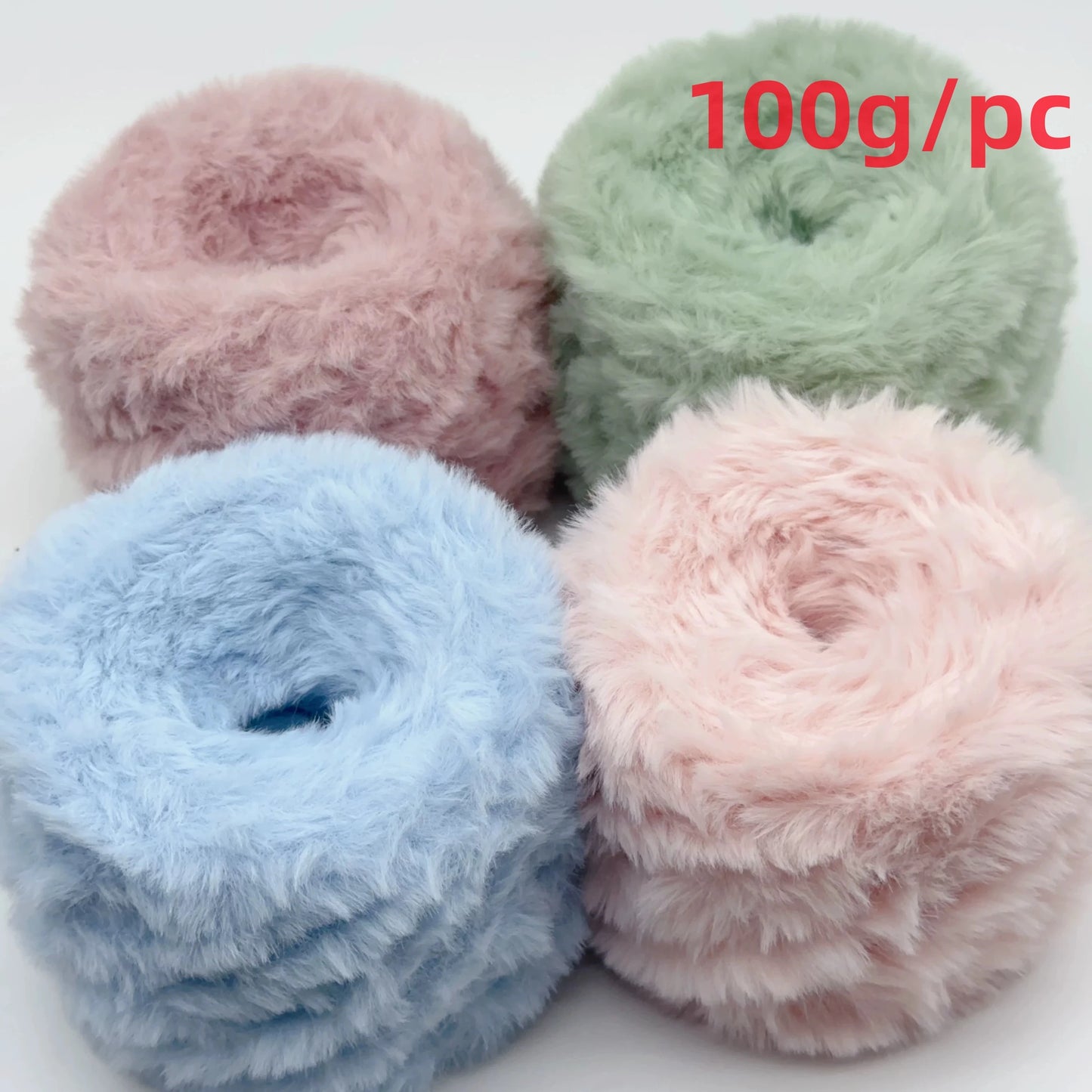 Fil de fourrure Super doux, 1 œuf de 100 grammes, fil de fausse fourrure épais et moelleux pour cils, accessoires et couvertures pour écharpe tricotée au Crochet