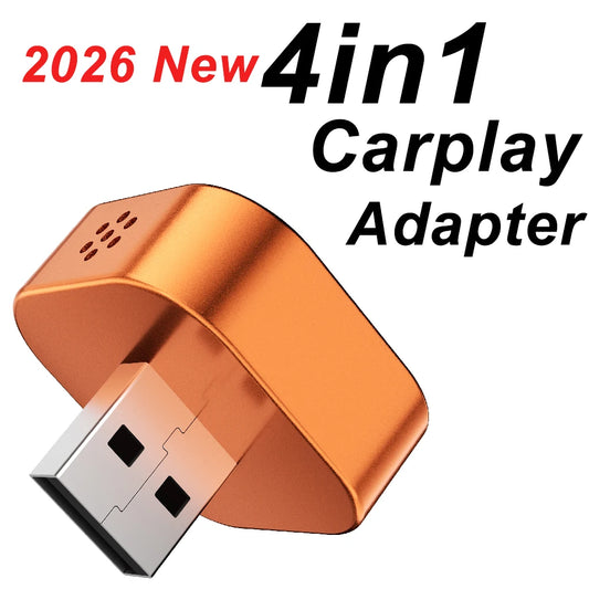 Adaptateur Carplay 4 en 1 pour voiture sans fil, pour Apple Android, connexion automatique, lien miroir, écran Airplay, WiFi, Bluetooth 2026, mise à niveau Carplay