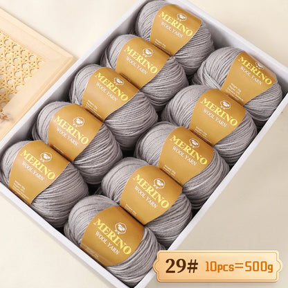 500 g de fil de laine d'alpaga mi-fin 212 de haute qualité, adapté au tricot de pulls, d'écharpes et de chapeaux, 10 écheveaux/paquet