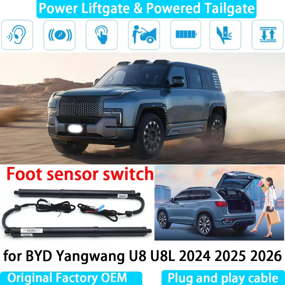Pour BYD Yangwang U8 U8L 2024 2025 2026 système de levage de porte arrière alimenté par hayon électrique automatique
