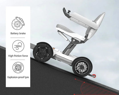 Un clic pliant rapide longue portée Portable léger Robot intelligent fauteuil roulant électrique fauteuil roulant électrique pliable personnes âgées