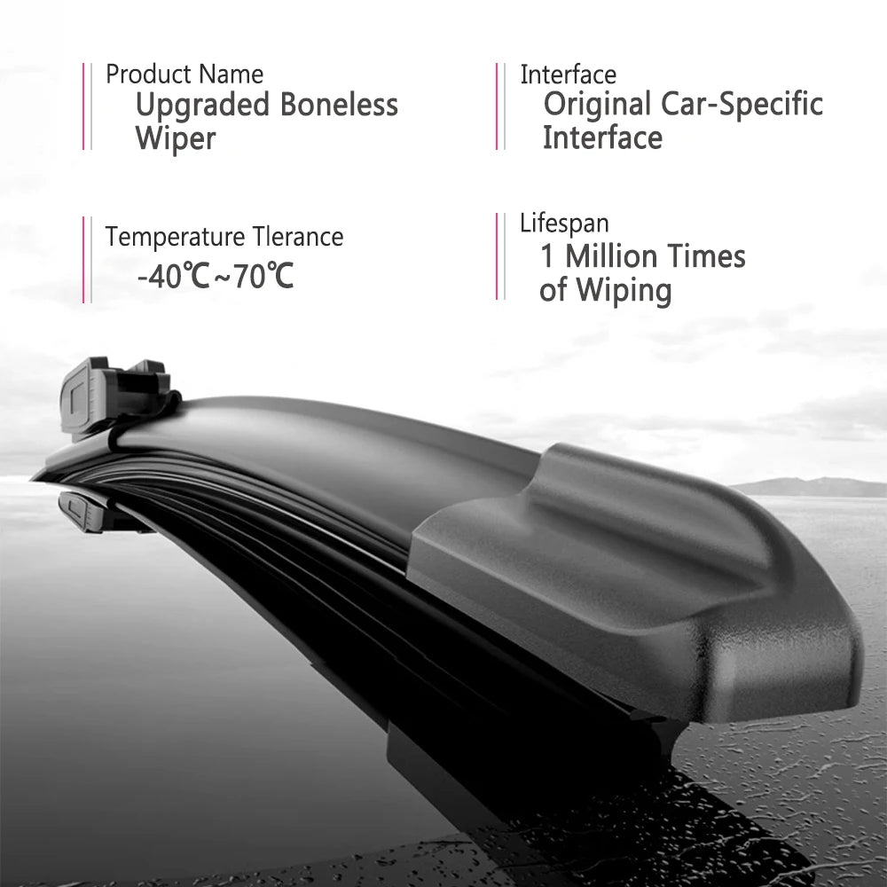 Balais d'essuie-glace avant pour citroën c-elysee 2012 – 2022, Peugeot 301, essuie-glace de remplacement (paire/ensemble), ajustement Exact, sans traces