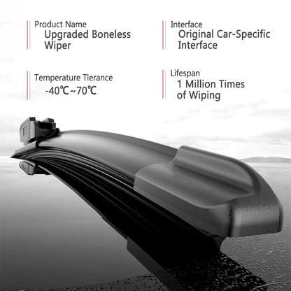 Balais d'essuie-glace avant pour citroën c-elysee 2012 – 2022, Peugeot 301, essuie-glace de remplacement (paire/ensemble), ajustement Exact, sans traces