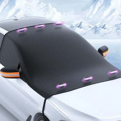 Couverture de neige magnétique pour voiture, couverture de pare-brise avant de voiture, pare-soleil extérieur, Protection contre la neige, demi-couverture de pare-brise