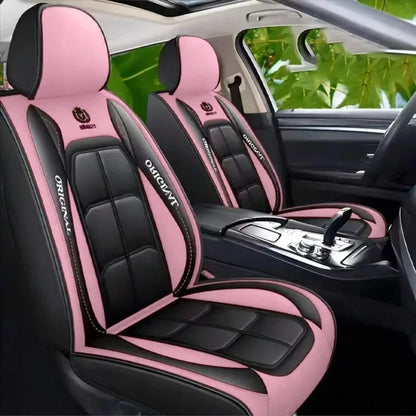 Housse de siège tout compris, coussin de siège de voiture entièrement en cuir, housse de siège de conducteur ou housse de siège de passager, coussin universel toutes saisons