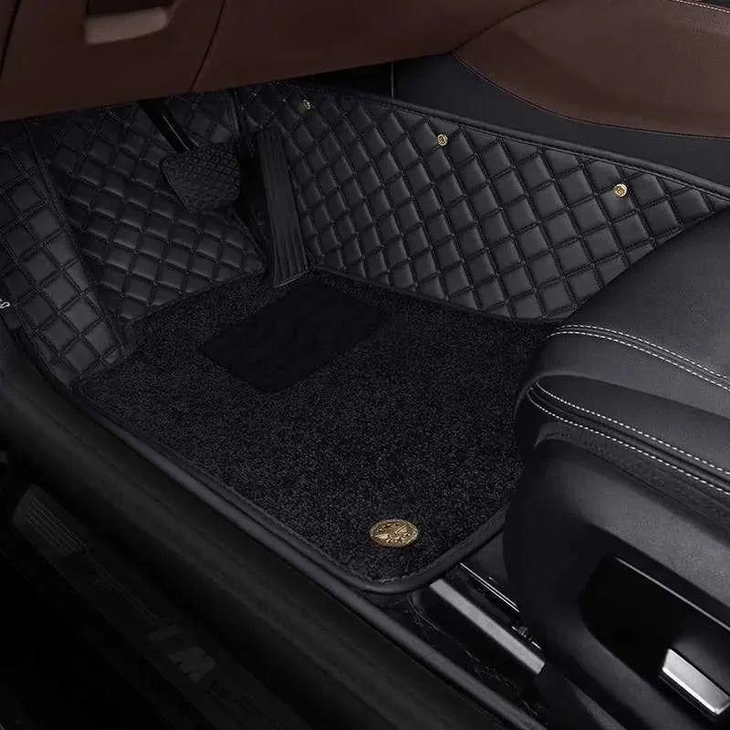 Tapis de sol de voiture Double couche 7D, pour Lifan X50 2014 2015 2016 2017 2018, imperméable, couverture complète, doublures de sol de luxe, Carpe