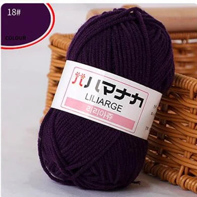 Fil de laine à tricoter en coton doux et doux pour bébé, fil de velours en fibres épaisses, fil de laine à tricoter à la main pour pull de bricolage