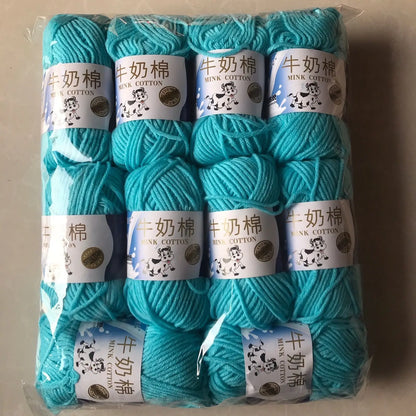 Fil de laine et de coton au lait, 500g, fil au Crochet pour écharpe tricotée à la main, pull, sacs de poupées, bricolage, fournitures de tricot au Crochet, 10 pièces/lot