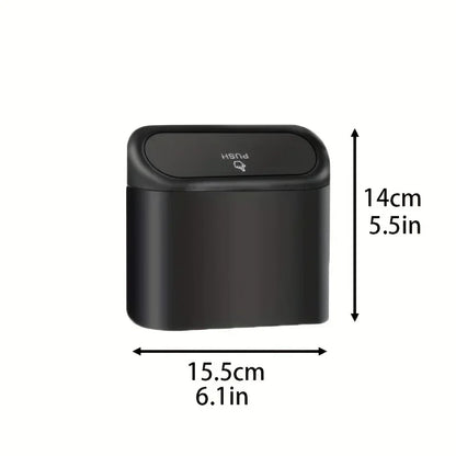 Mini poubelle de voiture anti-fuite avec couvercle, 1 pièce, petits accessoires de voiture comprenant 60 (300) sacs poubelles pour l'intérieur du véhicule