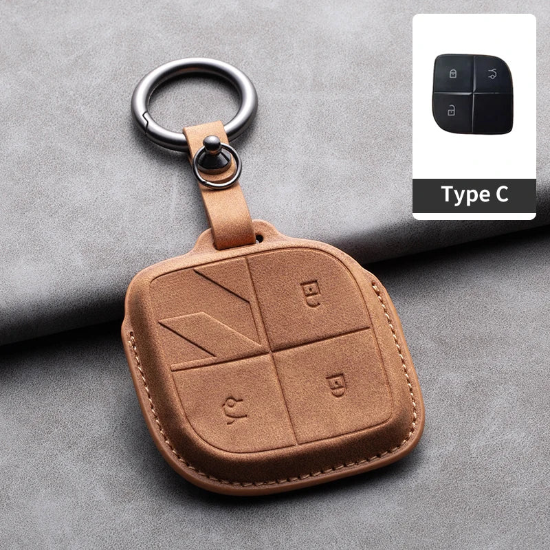 Convient pour LYNK & CO 08 2022 2023 2024 housse de clé télécommande intelligente de voiture en cuir coque de Protection de clé de voiture accessoires de décoration