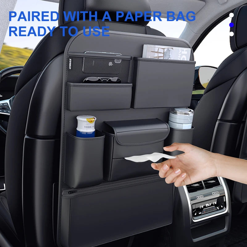SEAMETAL – sac de rangement pour siège arrière de voiture, sac de rangement multifonction de grande capacité pour dossier de siège, sac suspendu, coussin de protection