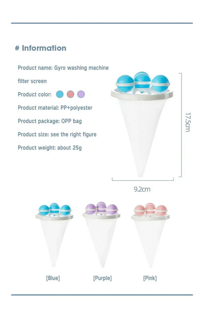 Épilateur pour animaux de compagnie, machine à laver, sac filtrant flottant, boule de linge réutilisable, outils pour livres, attrape-poils de chat