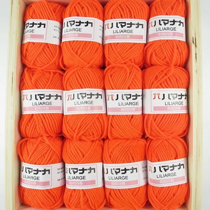 12 pièces 300g fil de lait fait à la main grossier bricolage tissage boule de fil pour pull chapeau écharpe et autres vêtements doux Crochet fil à tricoter