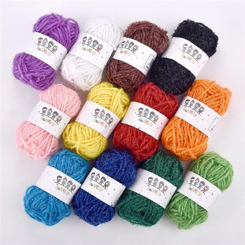 Ensemble de 12 couleurs de Fibers acryliques, fil de laine à tricoter, Lanas teints pour l'artisanat au Crochet, pull, chapeau, poupées à bas prix