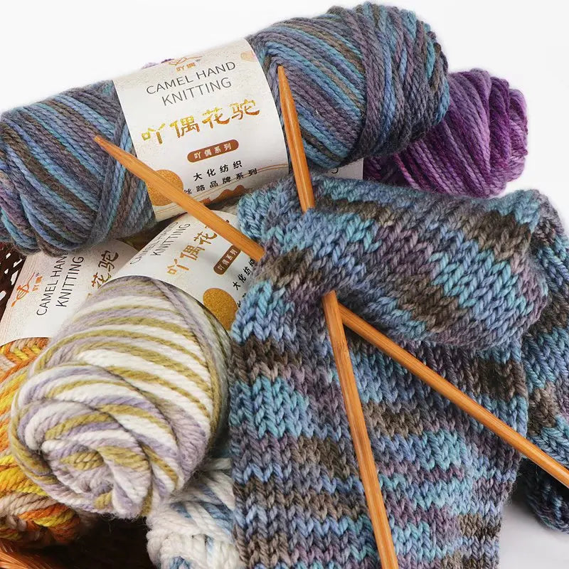 Fil de Barrage pour Ogo Tricot en Coton Mélangé, Peigné, Crochet Arc-en-ciel, DIY, Pull, Chapeau, 3mm, 100g