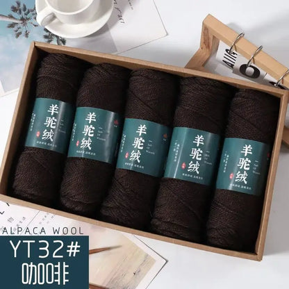 Fil de laine d'alpaga et cachemire, 500 g/ensemble, pour vêtements au Crochet, chapeaux, gants, moyennement épais, 3 plis, fil de laine tricoté à la main de haute qualité, gonflé