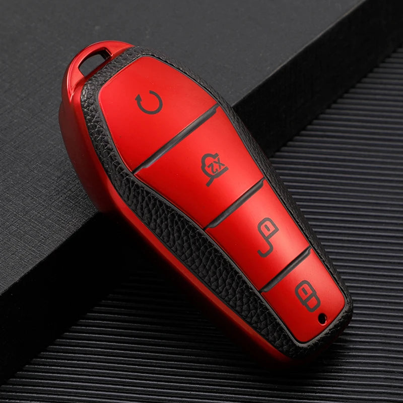 Étui pour clé de voiture en TPU à 4 boutons, housse de protection pour télécommande BYD Atto 3 Han EV Dolphin, accessoires automobiles