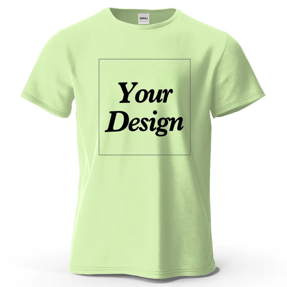 T-shirt personnalisé t-shirt personnalisé t-shirt personnalisé bricolage imprimer votre photo marque Logo texte hommes femmes 100% coton cadeau Premium