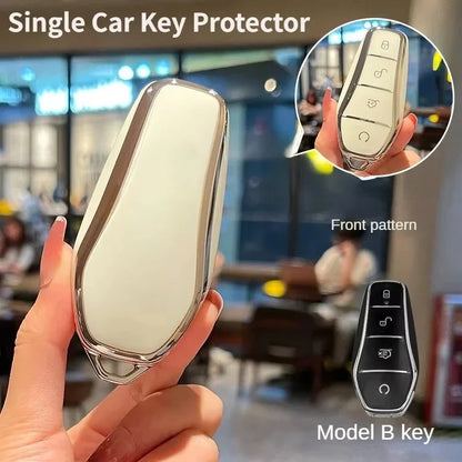 Pour BYD TPU clé de voiture mouette/dauphin/Qin/han/Tang/Song/SEAL U DM-i/ATTO03 décoration de clé de voiture housse de protection complète