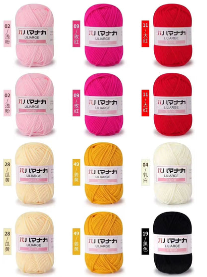 12 pièces 300g fil de lait fait à la main grossier bricolage tissage boule de fil pour pull chapeau écharpe et autres vêtements doux Crochet fil à tricoter