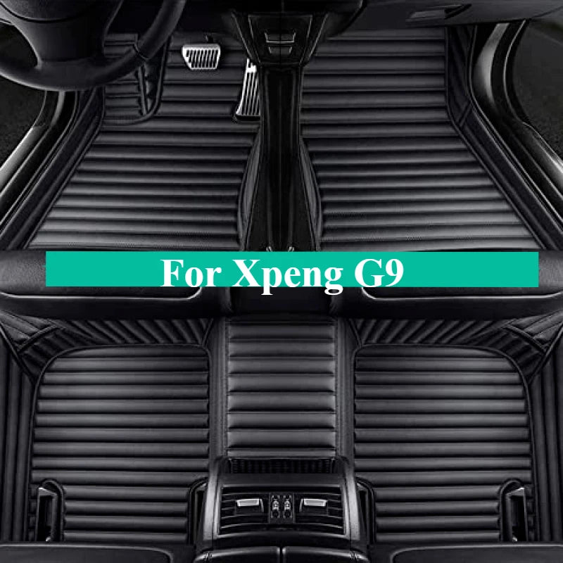 Tapis de sol de voiture personnalisés pour Xpeng G9 2022 – 2023, accessoires d'intérieur de mode pour tous temps, tapis en cuir automobile, coussin de coffre