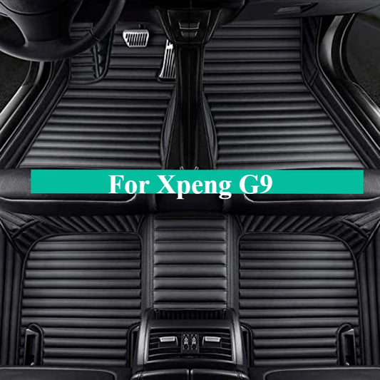 Tapis de sol de voiture personnalisés pour Xpeng G9 2022 – 2023, accessoires d'intérieur de mode pour tous temps, tapis en cuir automobile, coussin de coffre