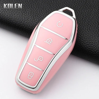 Pour BYD Song Plus Atto 3 Han EV Tang DM Qin joint dauphin mode TPU voiture clé housse protégée porte-clés Fob accessoires