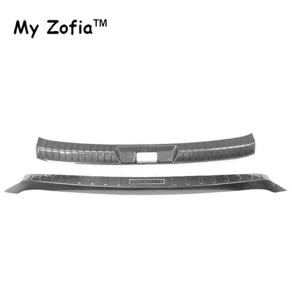 Bande de seuil en fibre de carbone ABS pour coffre de voiture, accessoires anti-coup de pied de hayon, style BYD Seal U Sealion 6 Song Plus 2024 et 2025