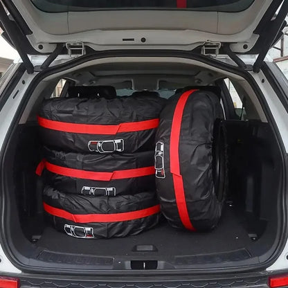 Housse de protection en Polyester pour pneus de secours de voiture, 1 pièce/4 pièces, sacs de rangement pour pneus de roues automobiles, accessoires de pneus de véhicule, protection anti-poussière, style