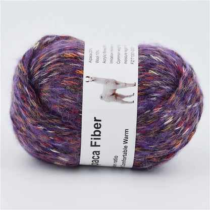 Fil épais tricoté en alpaga, 50g, aiguille colorée chaude, Crochet, écharpe tricotée à la main, fil de laine en coton Alize