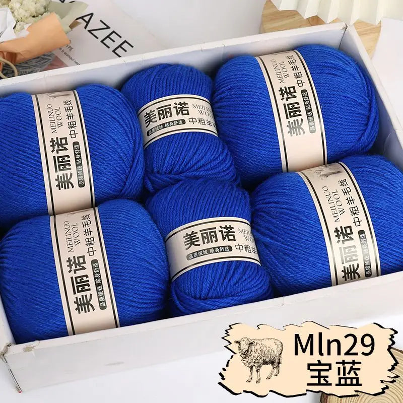 Fil de laine mi-épais pour chaussettes, tricot à la main, pull, pantalon, foulards, vêtements en cachemire mérinos, fil de Crochet doux pour bébé, 500 g/ensemble
