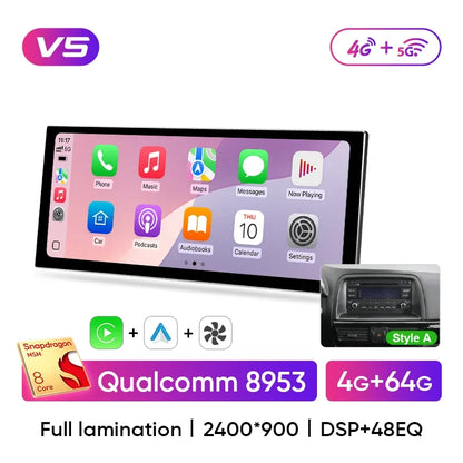 راديو سيارة Ainavi 12.3 بوصة لمازدا CX5 CX-5 2012 2013 2014 2015 لاسلكي Carplay Android Auto Qualcomm 4G مشغل وسائط متعددة للسيارة