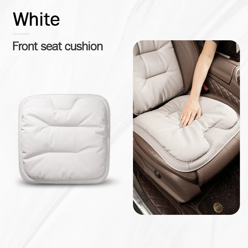 Housse de siège de voiture universelle en cuir, housse de coussin de taille pour siège de voiture, quatre saisons, coussin de Protection pour sièges intérieurs automobiles, accessoire de voiture