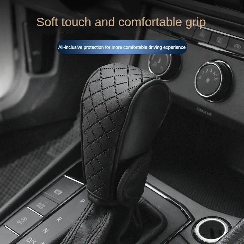 Housse de poignée de changement de vitesse de voiture en cuir PU, de haute qualité, antidérapante, résistante à l'usure, universelle, gaine d'engrenage automatique, décoration de voiture