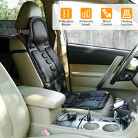 Coussin de siège masseur de dos, coussin de siège de voiture de Massage électrique avec fonction de chauffage, 8 Modes de Vibration, 3 niveaux d'intensité