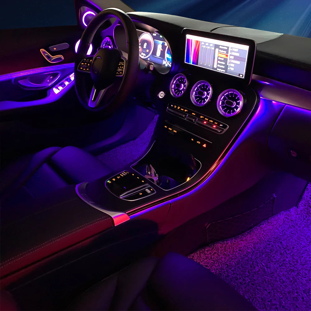 Lumières d'ambiance LED 3/64 couleurs, pour Mercedes Benz W205 X253 classe C GLC coupé C43 C63s, Instrument intérieur, lampe décorative, rénovation