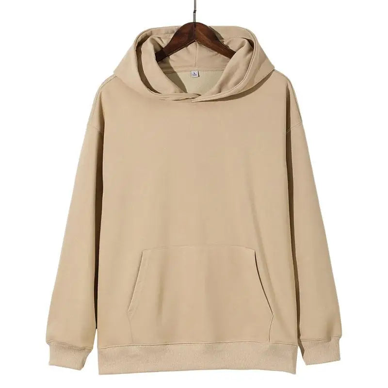 Poids lourd mode hommes sweats à capuche nouveau automne hiver décontracté épais coton hommes haut couleur unie sweat à capuche mâle haut pour femme