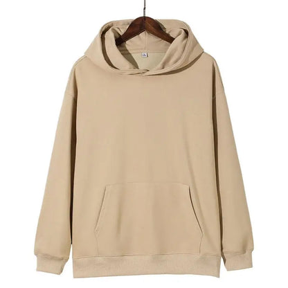 Poids lourd mode hommes sweats à capuche nouveau automne hiver décontracté épais coton hommes haut couleur unie sweat à capuche mâle haut pour femme