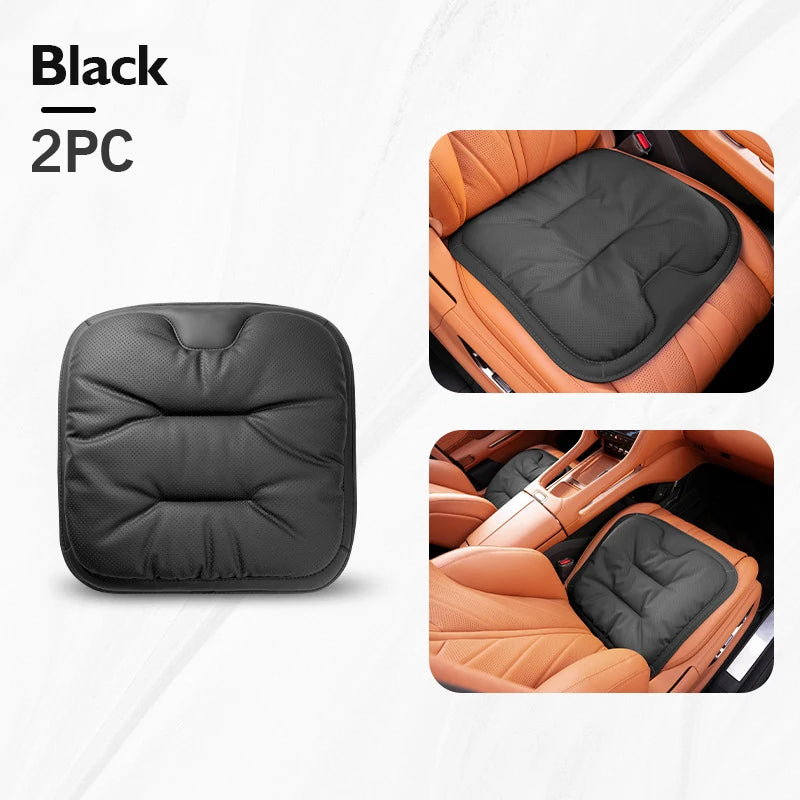 Housse de siège de voiture universelle en cuir, housse de coussin de taille pour siège de voiture, quatre saisons, coussin de Protection pour sièges intérieurs automobiles, accessoire de voiture
