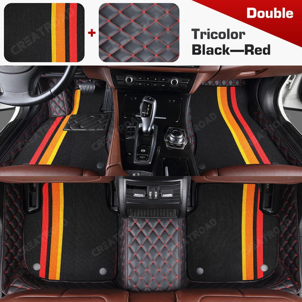 Tapis de sol de voiture Double couche, couverture de tapis automobile personnalisée, accessoires d'intérieur pour Xpeng G6/G9 2022 2023 2024 2025