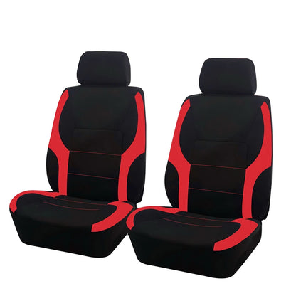 AUTO PLUS-Ensemble de Housses de Siège de Voiture Universelles en Polyester, Protection en Tissu Uni Bicolore, Accessoires Automobiles