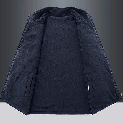 Gilets chauds en polaire pour hommes, multi-poches, vestes d'escalade sans manches, gilets Cargo pour porter des deux côtés, 6X, nouvelle collection automne