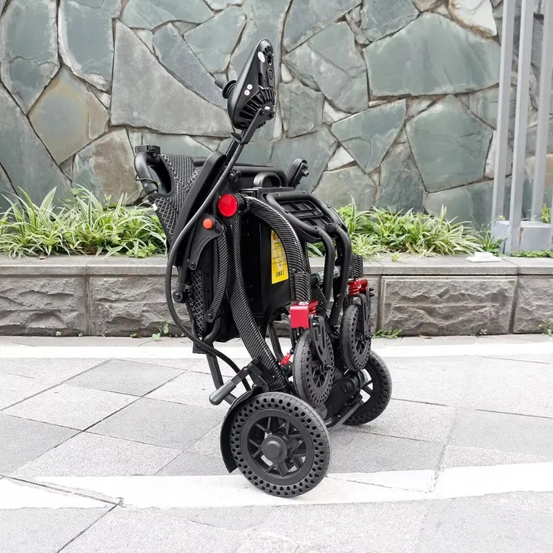 Fauteuil roulant électrique pliable et léger, moteur sans balais, entraînement automatique à distance