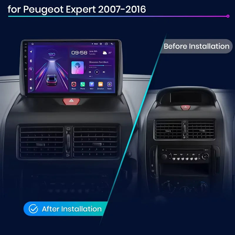 Android 15 autoradio Carplay pour Peugeot Partner 1 2002 - 2008 Partner origine 1 2008-2011 Android Auto lecteur multimédia stéréo