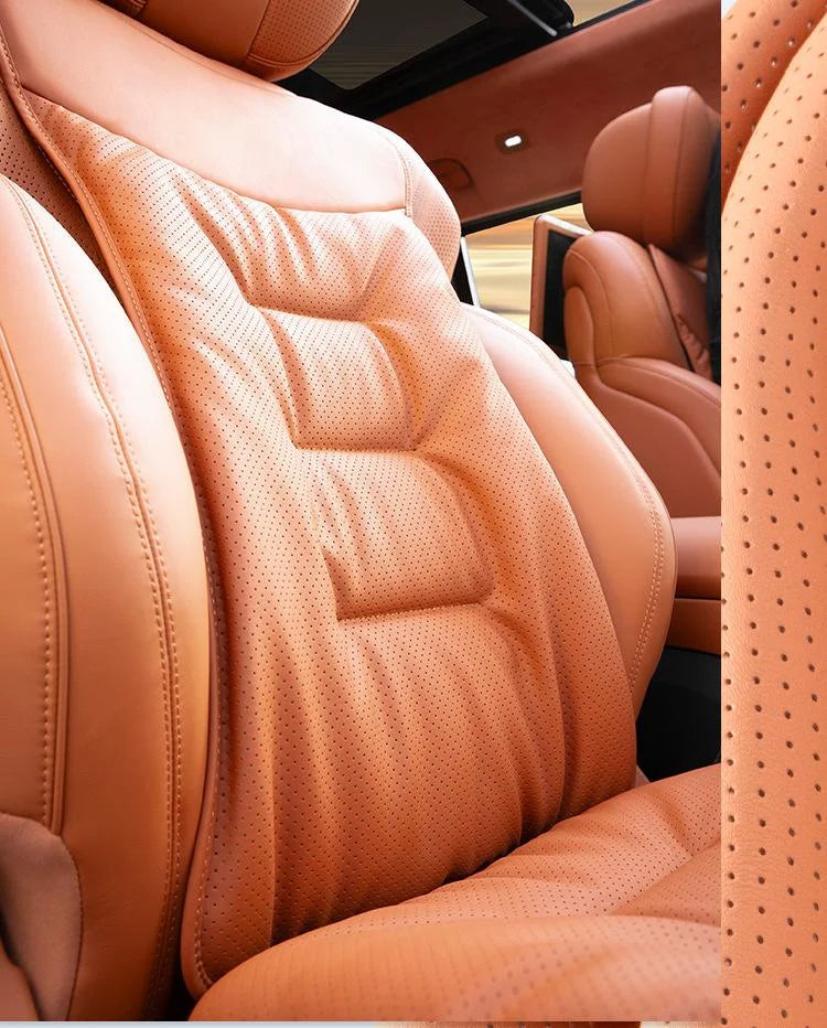 Housse de siège de voiture universelle en cuir, housse de coussin de taille pour siège de voiture, quatre saisons, coussin de Protection pour sièges intérieurs automobiles, accessoire de voiture
