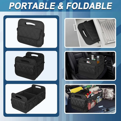 Organisateur de coffre de voiture pour SUV, organisateurs et rangement de voiture avec 6 poches, organisateur de coffre en Polyester imperméable pour accessoires de voiture