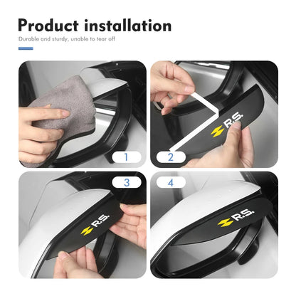 Couverture d'ombre universelle de pluie de rétroviseur de voiture, Renaul, RS dehors, Megane 3, 4, 2, Clio 5, Line Sandero, Scenic Logan, 2 pièces