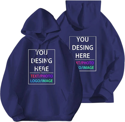 Sweat à capuche personnalisé pour hommes et femmes, concevez votre propre sweat à capuche personnalisé avec ajoutez votre texte et Photo, hauts à cordon réglable