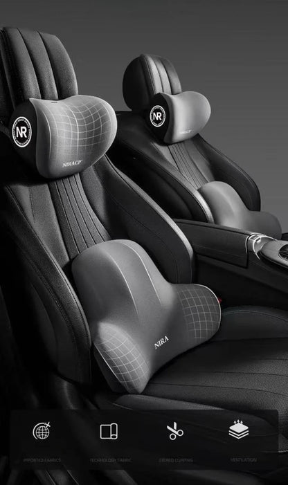 Oreiller de Protection du cou en mousse à mémoire de forme pour voiture, coussin de dossier lombaire, coussin d'appui-tête de voiture