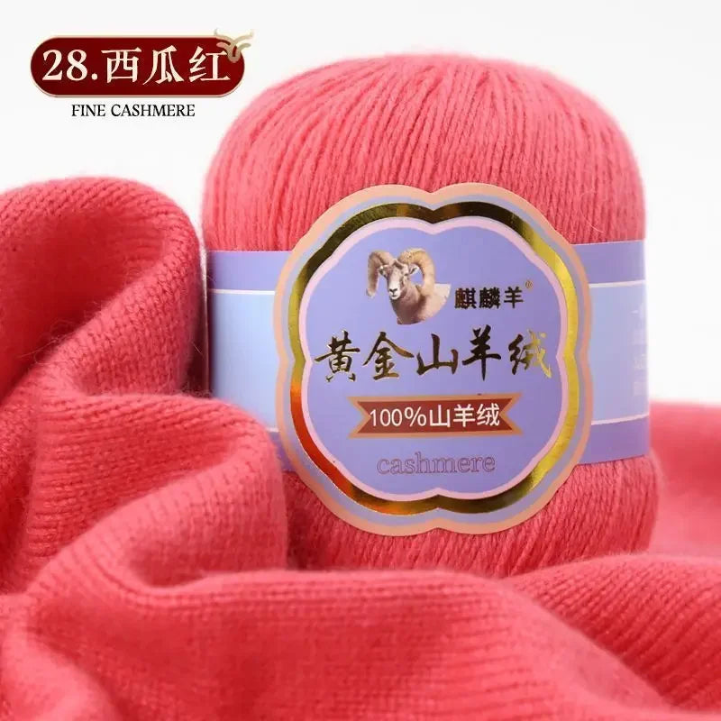 Fil de laine 100 cachemire pour optique moyenne ogo, écharpe, chaussettes, glafraîchement, chaud, 3 plis, crochet, doux pour la peau, 100% g/ensemble
